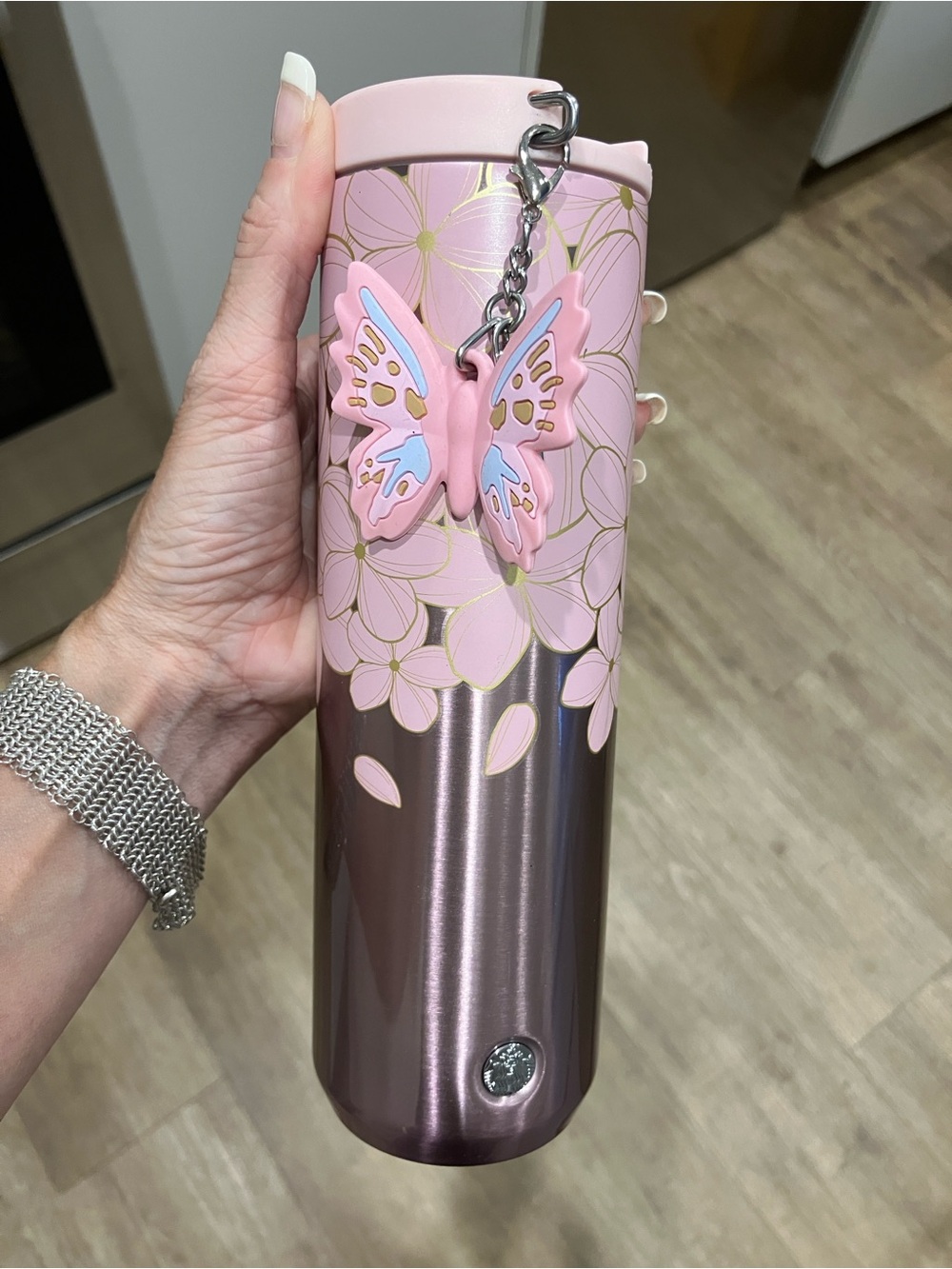 Starbucks stainless cherry blossom butterfly tumbler